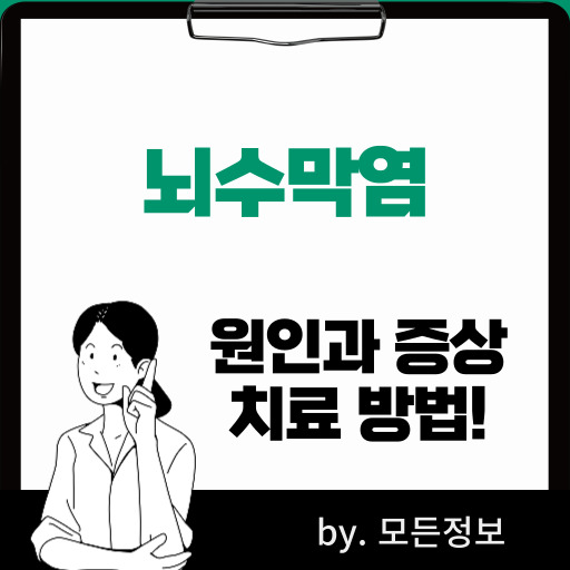 뇌수막염 원인, 증상, 치료 방법